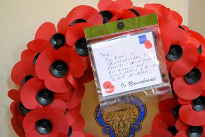Wreath on Remembrance Sunday