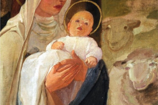 Christ child wall painting lady chapel