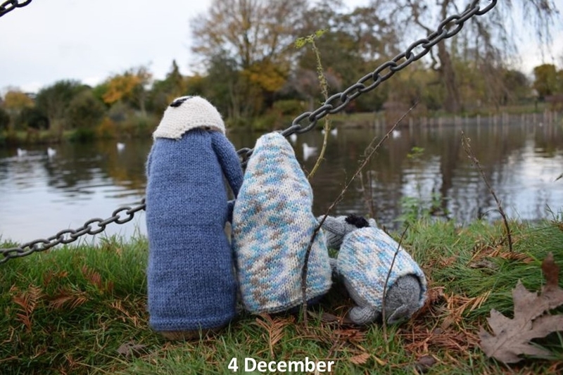 Mary and Joseph by pond