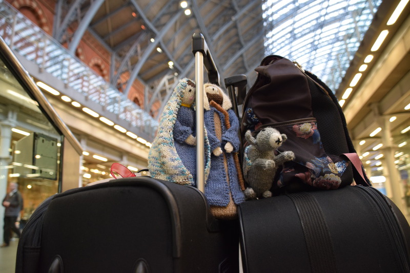 Mary Joseph and Donkey arrive at St Pancras