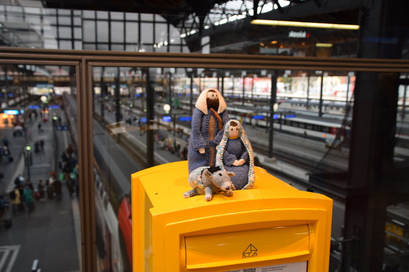Mary Joseph and Donkey at Basel station