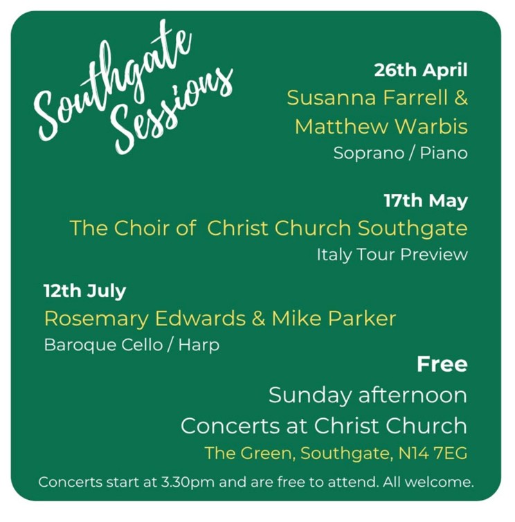 Southgate Sessions April - July 2026